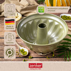 Zenker - Lot De 2 Moules À Gâteaux 25/25 Cm En Acier Avec Cire De Carnauba Zenker Green Vision - Vert