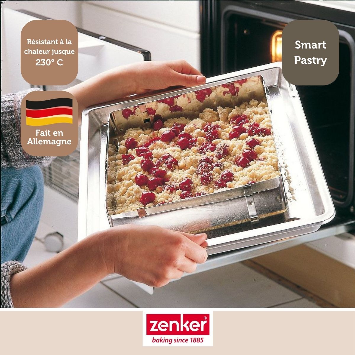 Zenker - Ensemble De 2 Cadres À Gâteau Réglable 27 À 52 Cm Zenker Smart Pastry - Inox