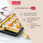 Zenker - Ensemble De 2 Plaques De Cuisson 42 X 29 Cm Avec Couvercle Zenker Special To Go - Noir