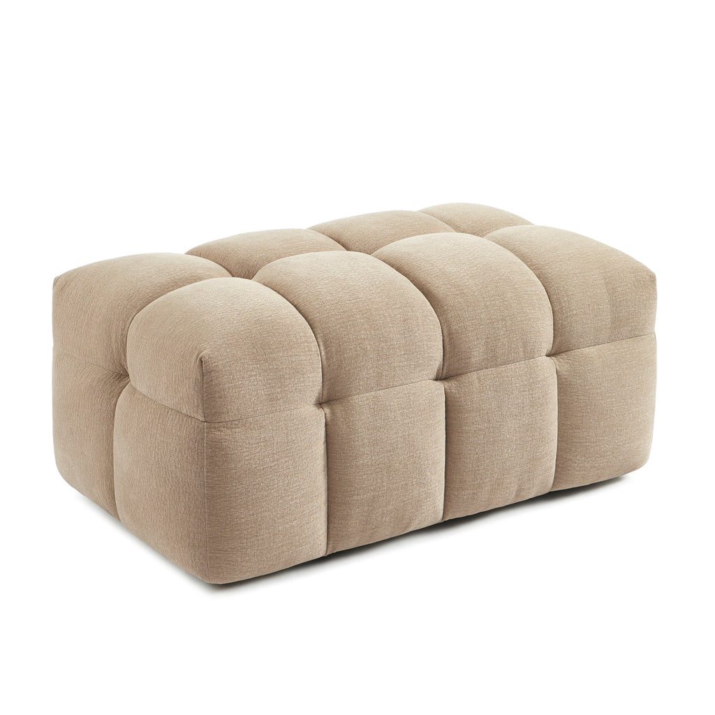 Pouf Moody - Tissu Lin Beige