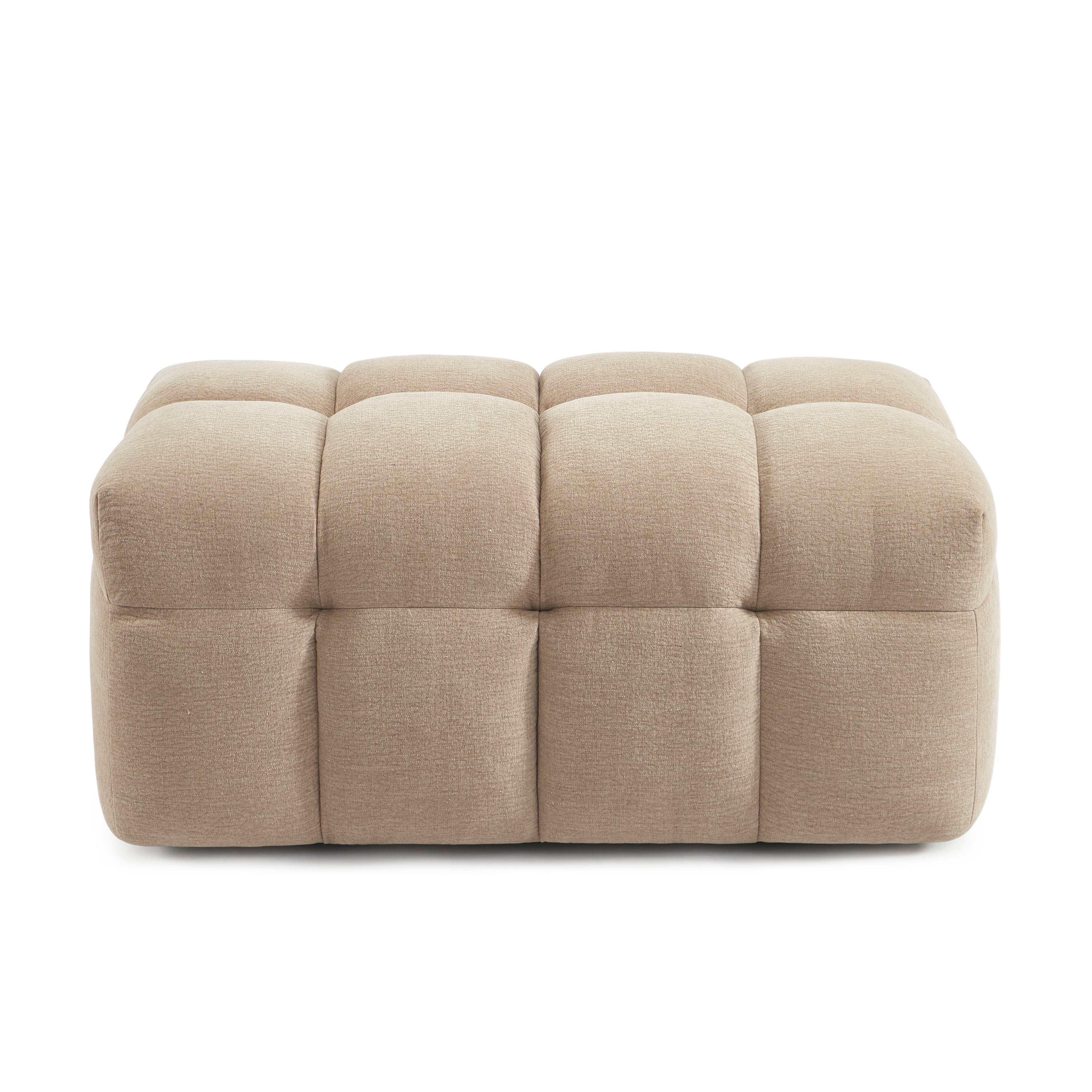 Pouf Moody - Tissu Lin Beige