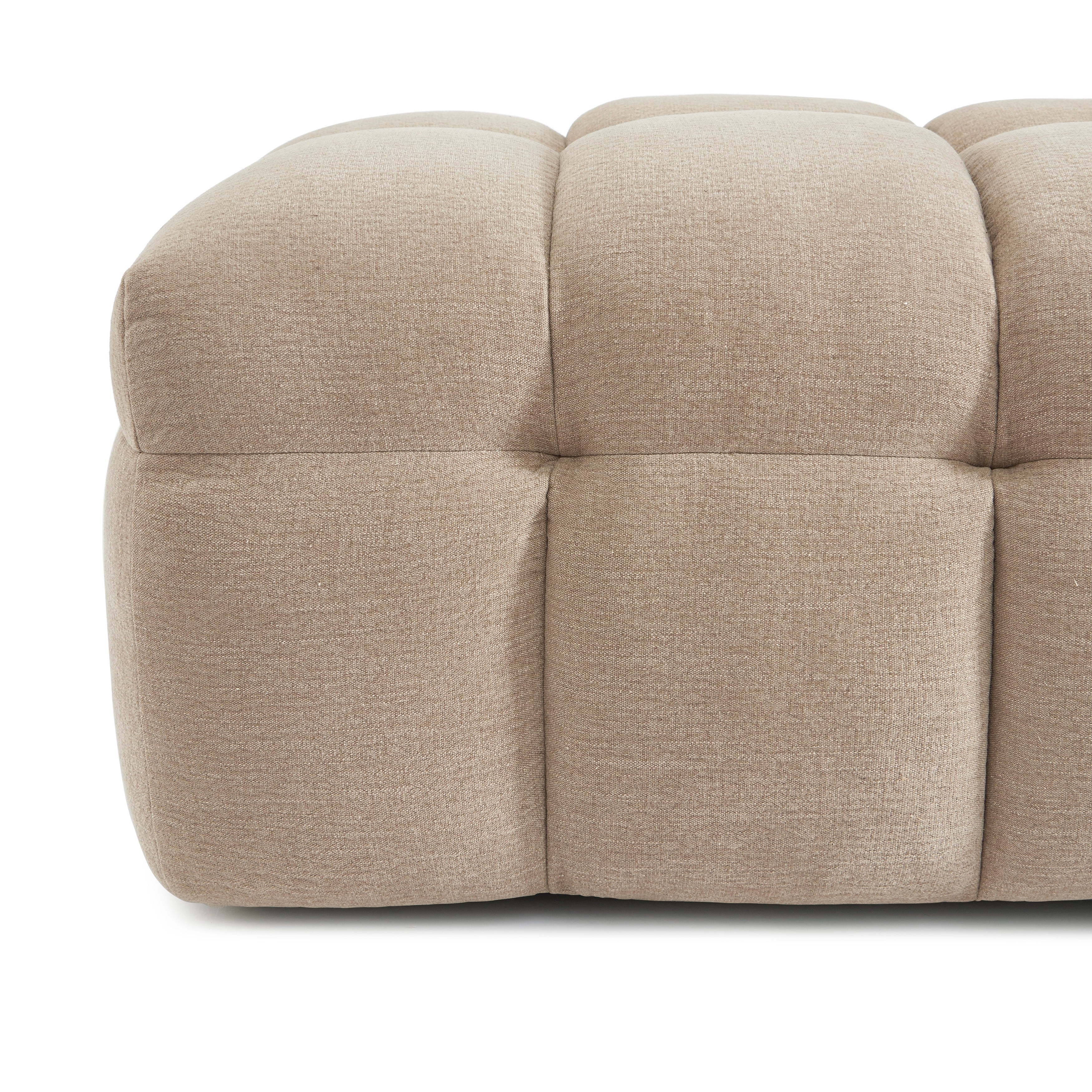 Pouf Moody - Tissu Lin Beige