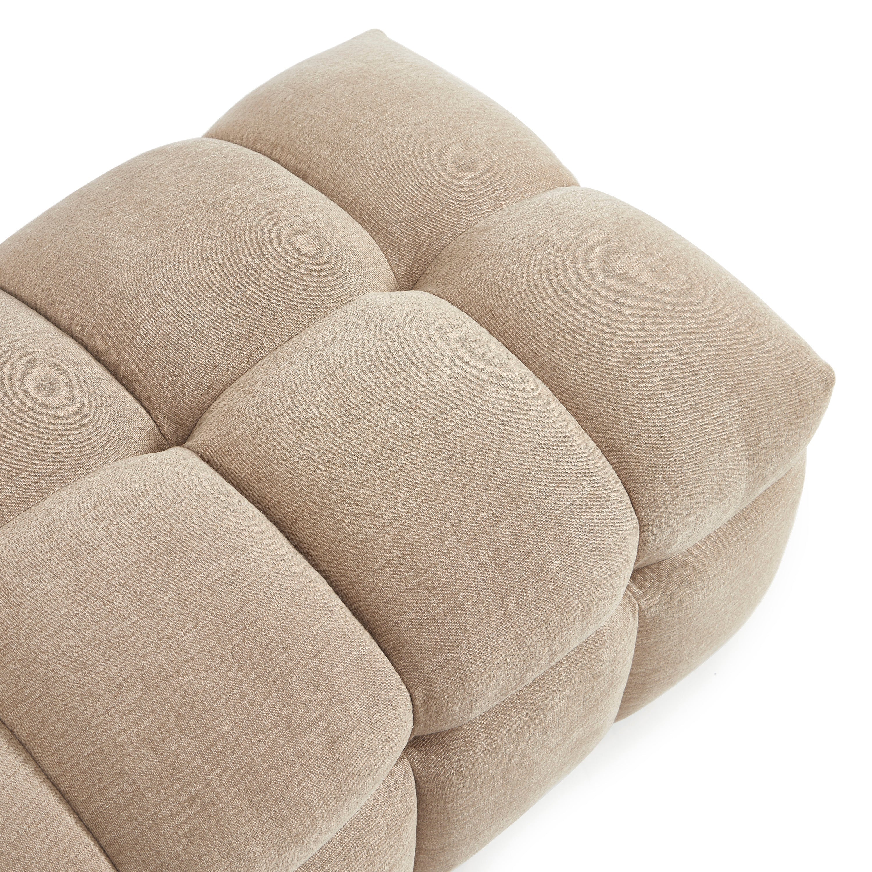 Pouf Moody - Tissu Lin Beige