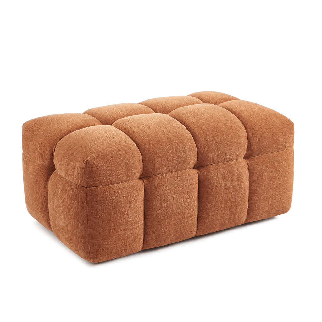 Pouf Moody - Tissu Lin Écureuil