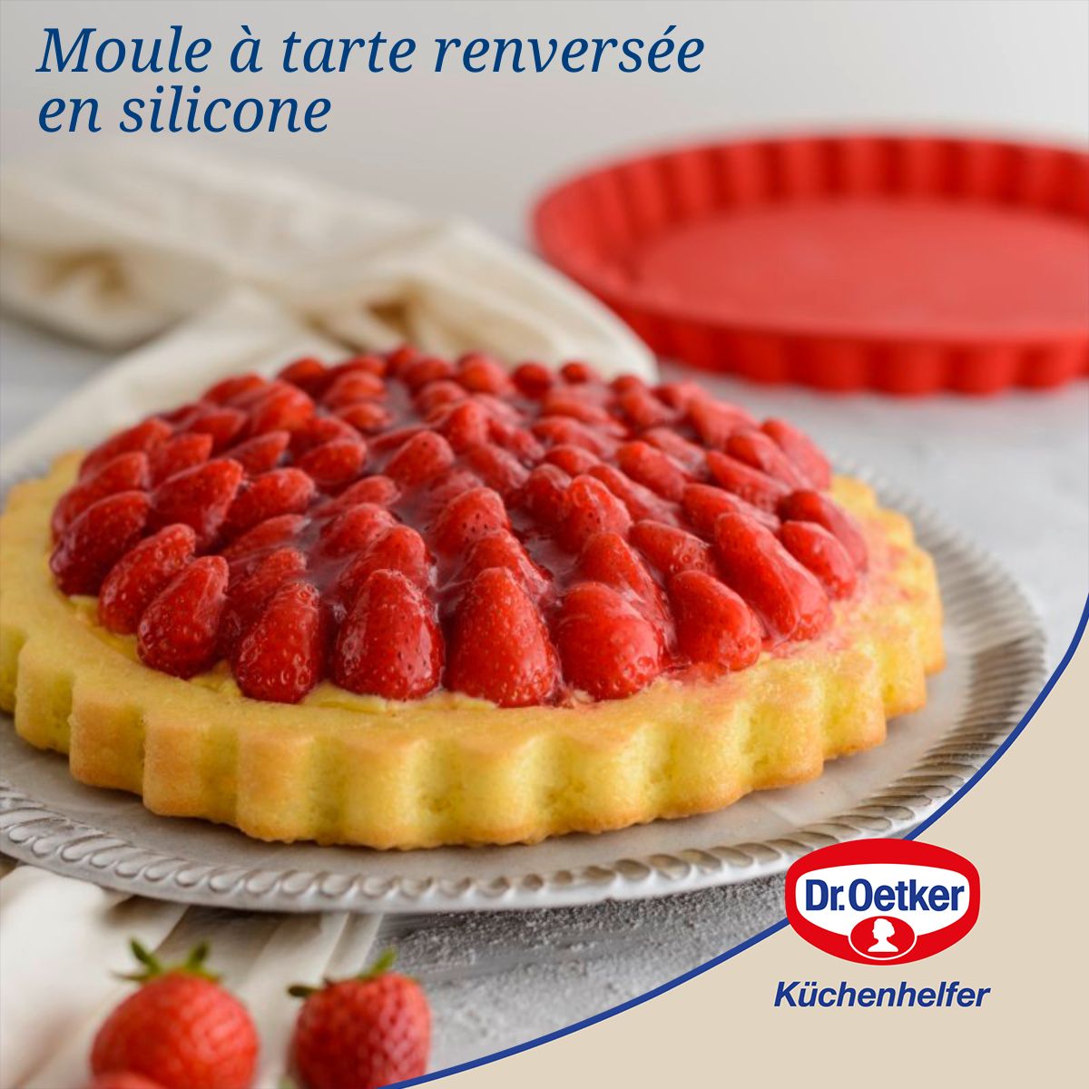 Dr Oetker - Moule À Tarte En Silicone Rouge De 26 Cm Dr. Oetker Flexxibel Love - Rouge