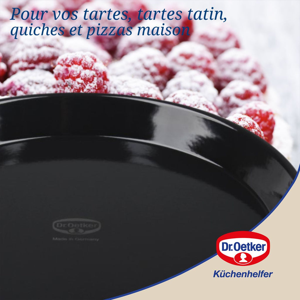 Dr Oetker - Plat À Four Pour Tartes Et Pizzas 32 Cm Dr.Oetker Tradition - Noir