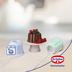 Dr Oetker - Lot De 6 Moules À Flans Avec Couvercle 6,3 X 7,5 Cm Dr. Oetker Rétro - Coloré