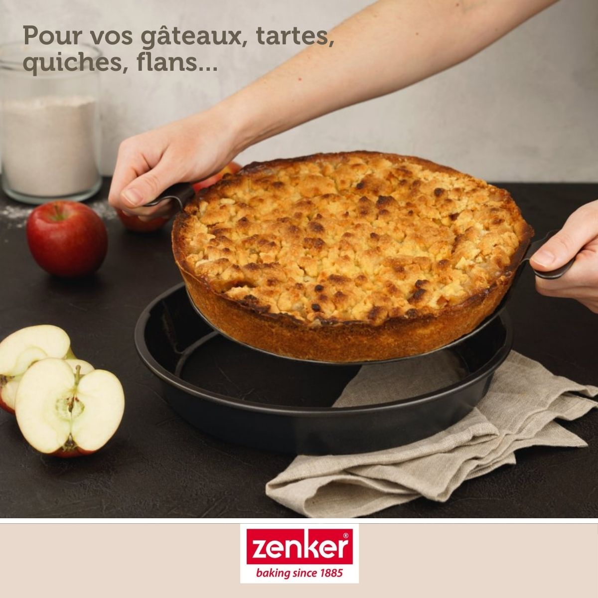 Zenker - Moule À Gâteau Et Quiches Rond De 28 Cm Avec Fond Amovible Zenker Black Metallic - Noir