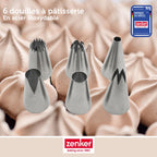 Zenker - Lot De 6 Douilles À Pâtisserie En Inox Grand Modèle Zenker Smart Pastry - Gris