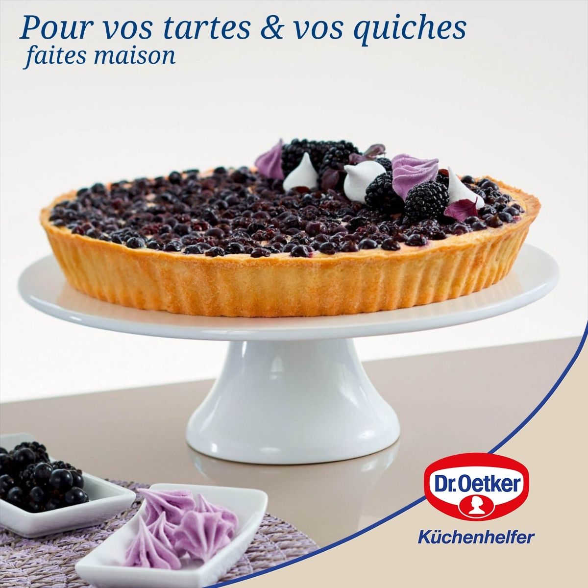 Dr Oetker - Moule À Tarte Quiche 28 Cm En Email Dr. Oetker Exclusive - Blanc|Noir
