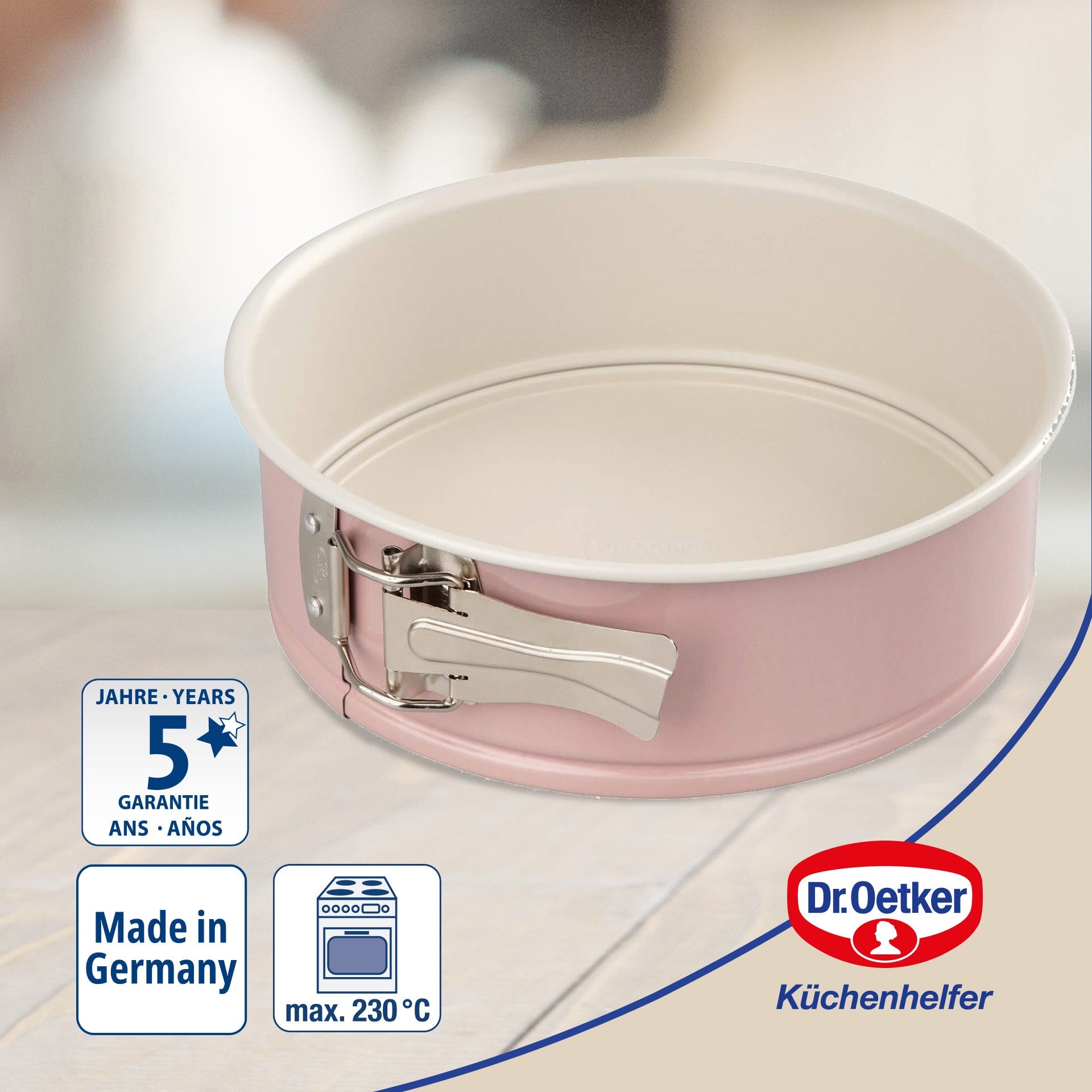 Dr Oetker - Moule À Manqué À Charnière 20 Cm Dr. Oetker Rétro - Rose