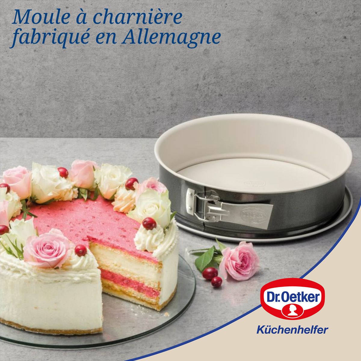 Dr Oetker - Lot De 2 Moules À Gâteaux 28/28 Cm En Acier Dr Oetker Back-Trend - Blanc