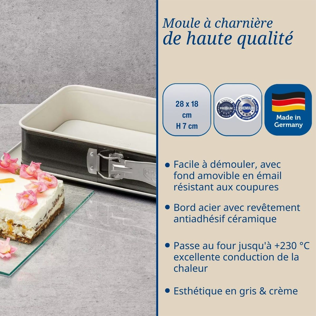 Dr Oetker - Moule À Gâteau Céramique Et Plat Four Dr Oetker Back Trend - Blanc