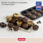 Zenker - Moule À Muffins 12 Empreintes 38 X 26 Cm Zenker Black Metallic - Noir