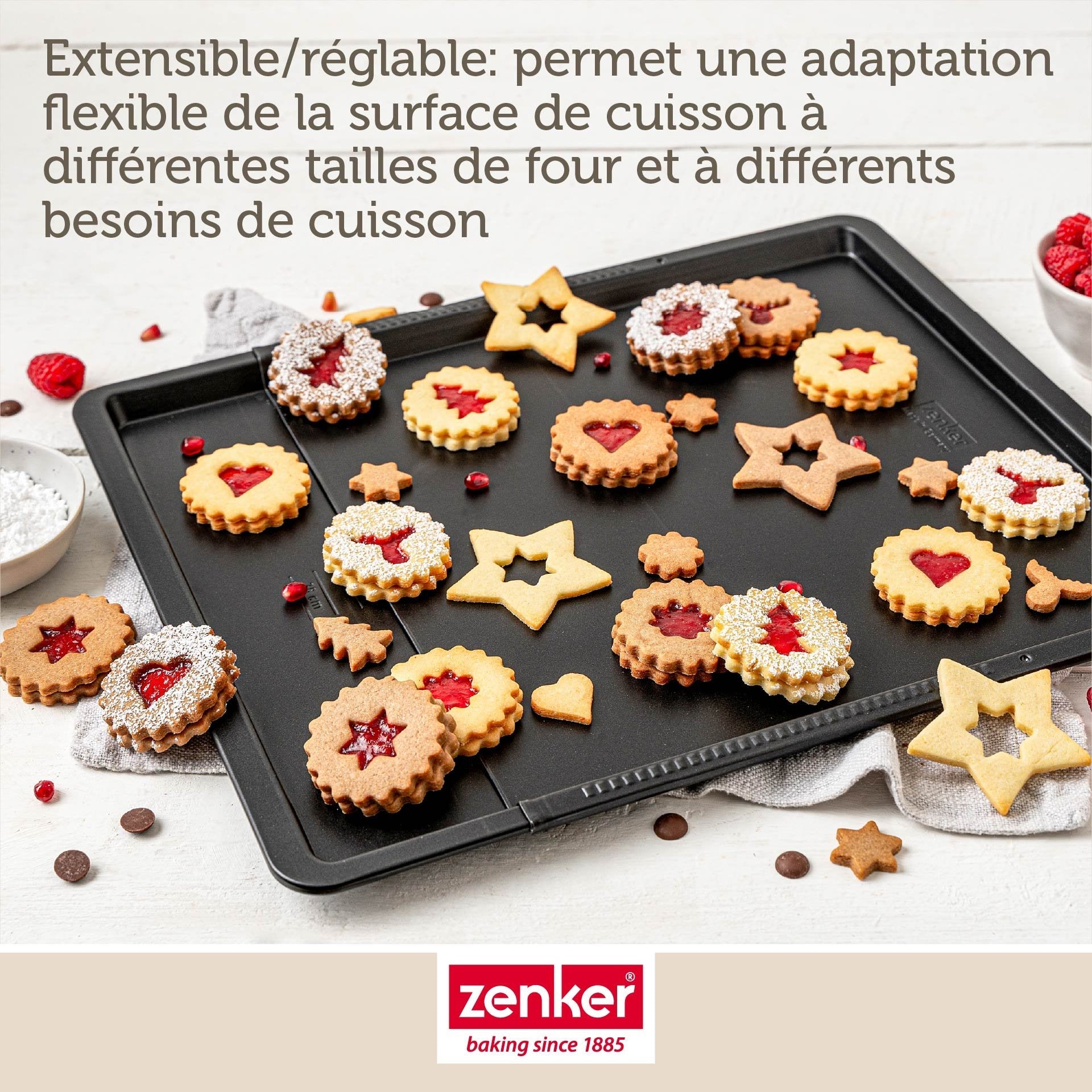 Zenker - Plaque De Cuisson Four Extensible De 37 À 52 Cm Zenker Perfect Black + - Noir