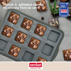 Zenker - Moule À Gâteaux 12 Carrés En Silicone Fibre De Verre Zenker - Noir