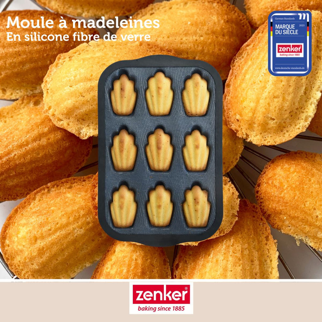Zenker - Moule 9 Madeleines 28 X 18 Cm Zenker Silicone Fibre De Verre - Noir|Gris