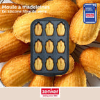 Zenker - Moule 9 Madeleines 28 X 18 Cm Zenker Silicone Fibre De Verre - Noir|Gris