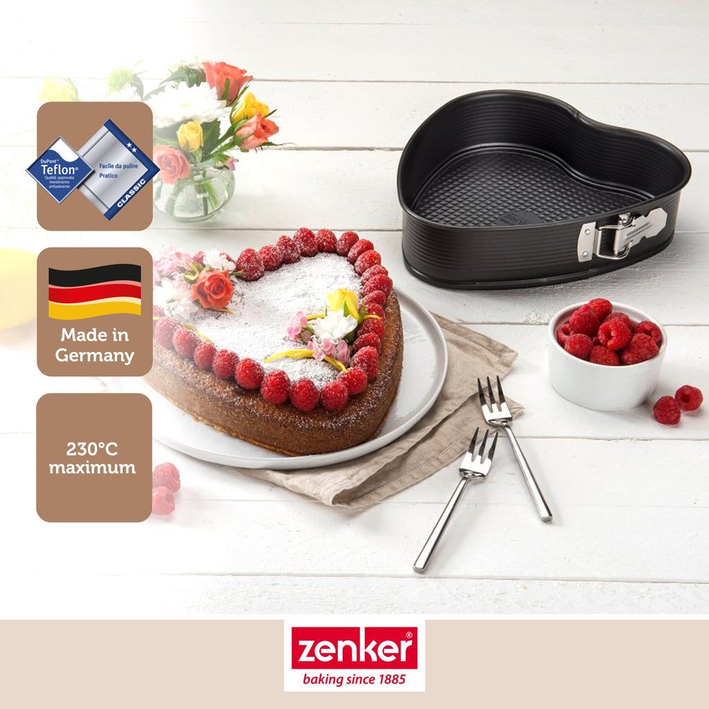 Zenker - Moule À Gâteau Coeur Avec Charnière 27 X 25 Cm Zenker Special Creative - Noir