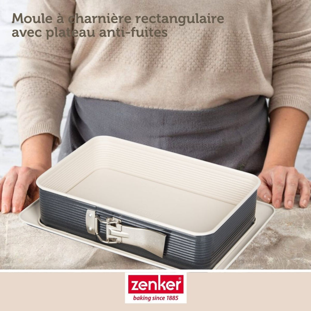 Zenker - Moule À Charnière Rectangulaire 28 X 18 Cm Crème Noir Zenker Smart Pastry - Noir|Blanc