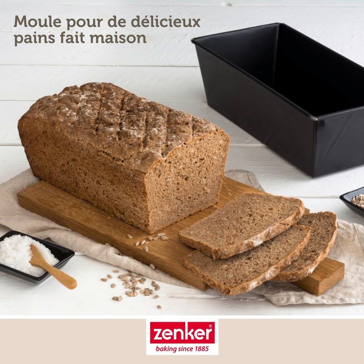 Zenker - Set De 4 Ustensiles De Pâtisserie Moule À Gâteaux 2 Bols Et Spatule Pâtisserie Collection Zenker Pure - Noir