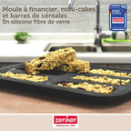 Zenker - Set À Pâtisserie 1 Moule À Financiers En Silicone Fibre De Verre, 2 Bols À Mixer Et 1 Spatule Zenker Silicone - Noir|Gris