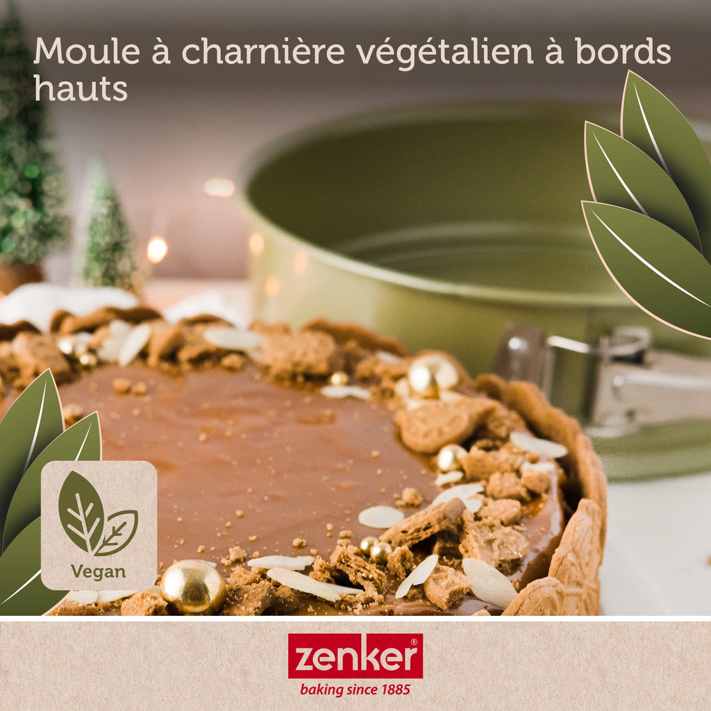 Zenker - Set Pâtisserie Avec Moule À Manqué À Charnière 26 Cm, 2 Bols À Mixer Et Spatule Zenker - Vert|Inox