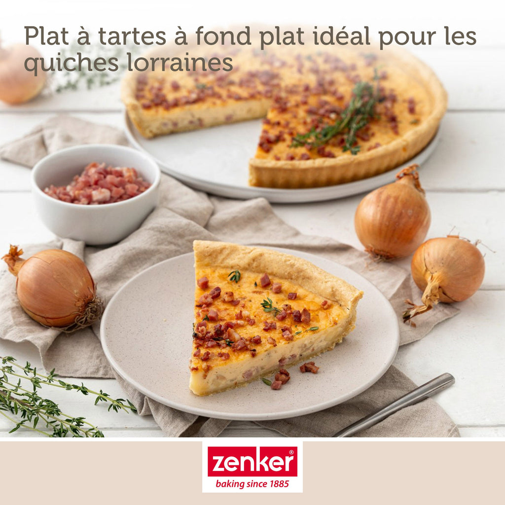 Zenker - Set Pâtisserie Avec Moule À Quiche Lorraine 28 Cm, 2 Bols À Mixer Et 1 Spatule Zenker - Noir