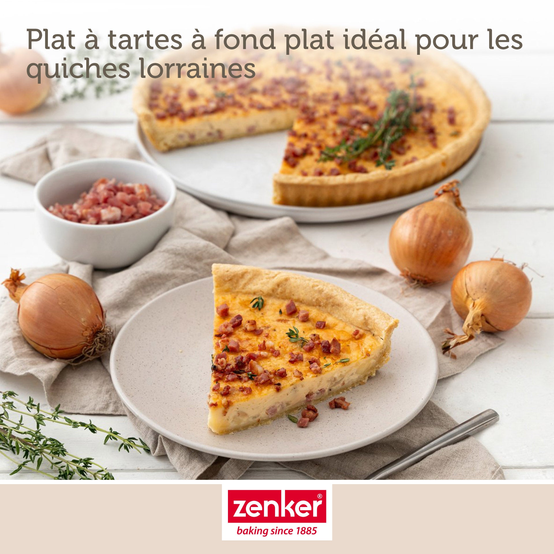 Zenker - Set Pâtisserie Avec Moule À Quiche Lorraine 30 Cm, 2 Bols À Mixer Et 1 Spatule Zenker - Noir