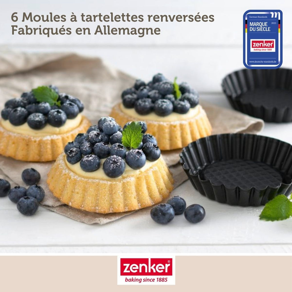 Zenker - Set De 10 Ustensiles De Pâtisserie Avec 6 Moules À Gâteaux 2 Bols Spatule Et Verre Doseur Black Metallic Black Mettallic Zenker Black Mettallic - Noir