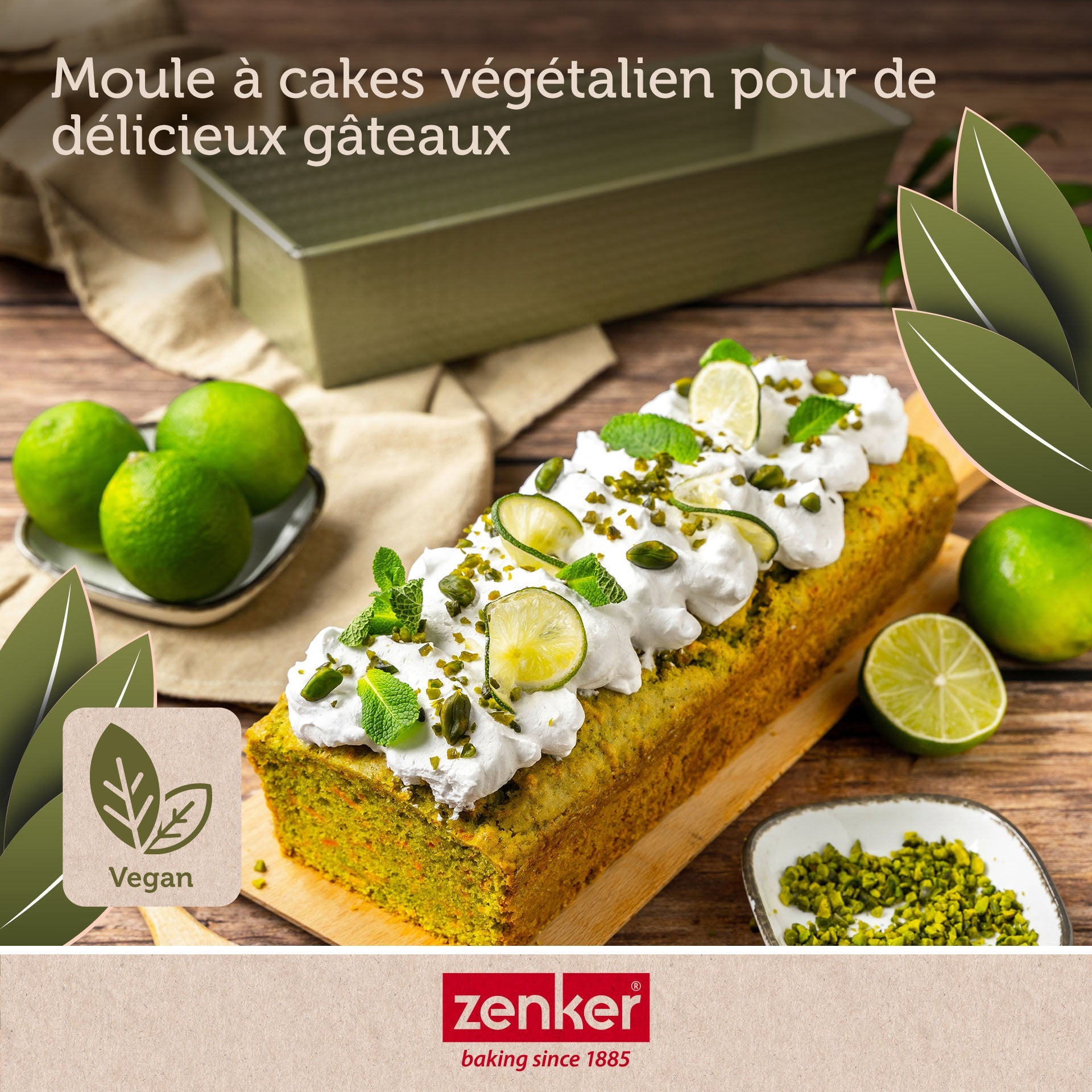 Zenker - Set De 5 Ustensiles De Pâtisserie Moule À Gâteaux Bol Spatule Et Verre Doseur Zenker Green Vision - Vert
