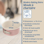 Dr Oetker - Ensemble De 2 Moules À Manqué À Charnière 18 Et 20 Cm Dr. Oetker Rétro - Rose