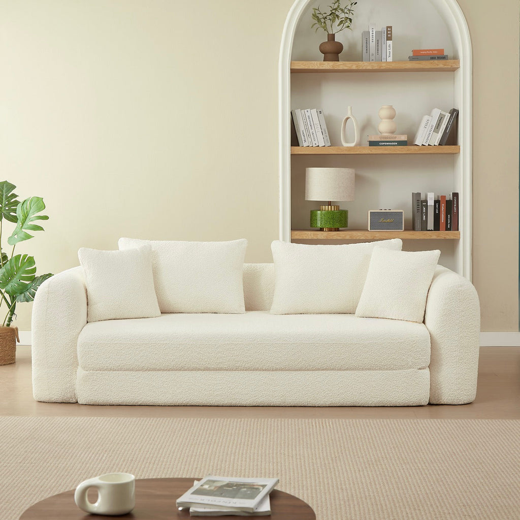 Morpheo - Canapé Droit 3 Places - Tissu Beige