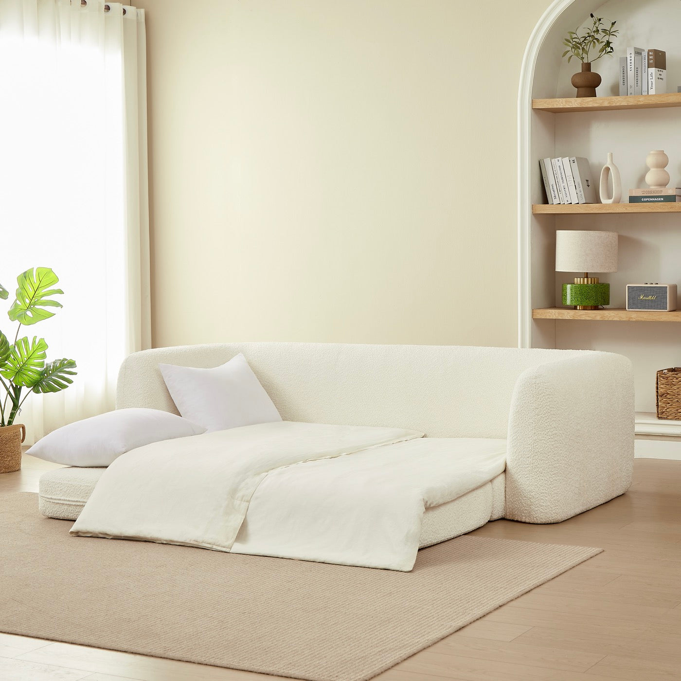 Morpheo - Canapé Droit 3 Places - Tissu Beige