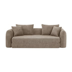 Morpheo - Canapé Droit 3 Places - Tissu Marron