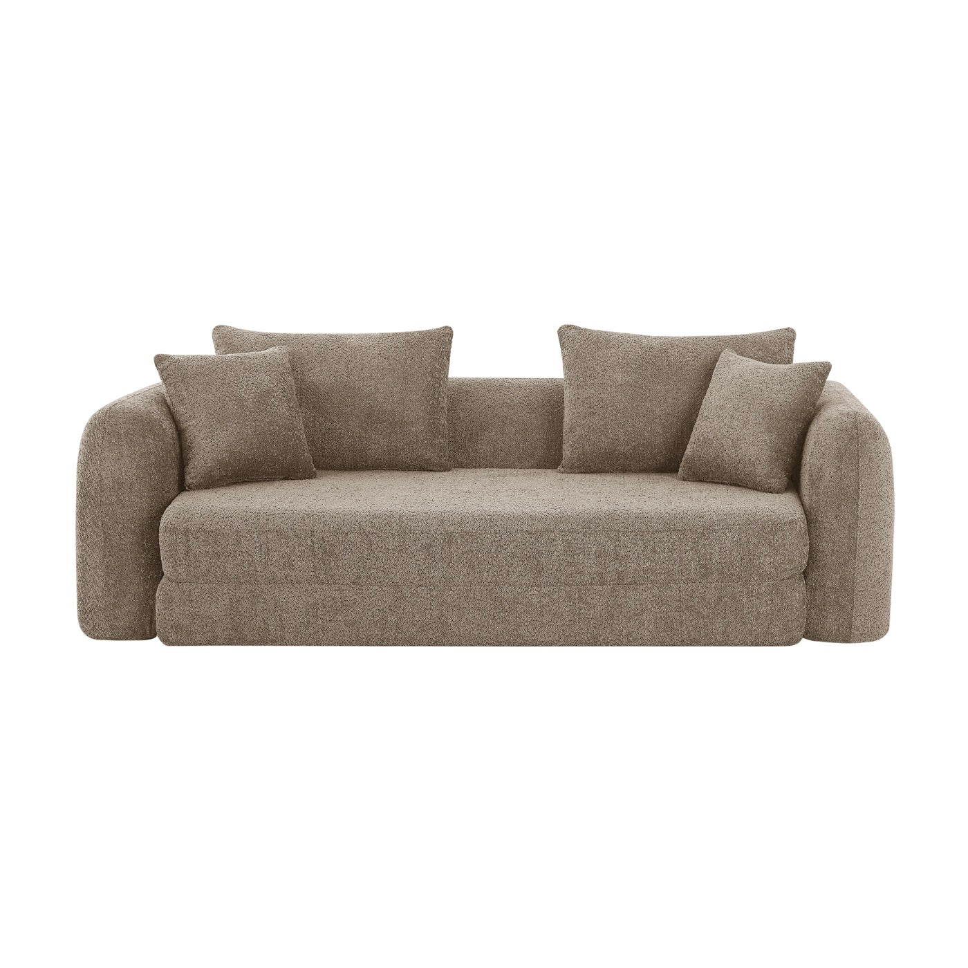 Morpheo - Canapé Droit 3 Places - Tissu Marron