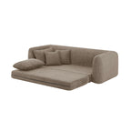 Morpheo - Canapé Droit 3 Places - Tissu Marron