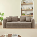 Morpheo - Canapé Droit 3 Places - Tissu Marron