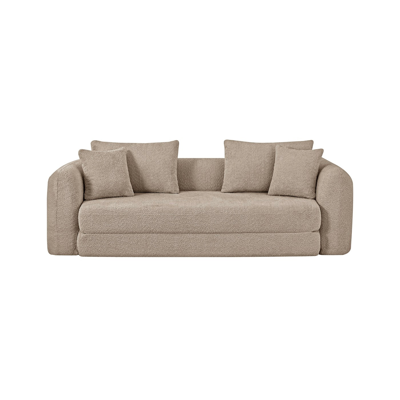 Morpheo - Canapé Droit 3 Places - Tissu Taupe