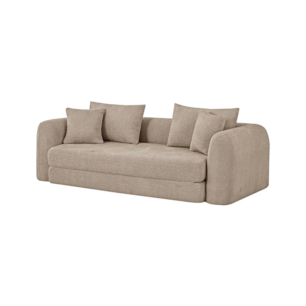 Morpheo - Canapé Droit 3 Places - Tissu Taupe