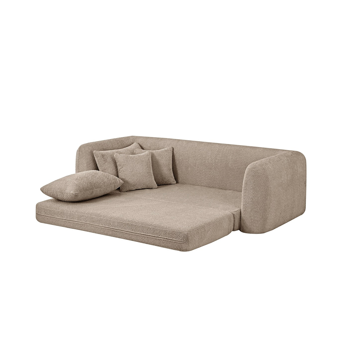 Morpheo - Canapé Droit 3 Places - Tissu Taupe