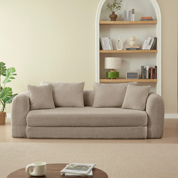Morpheo - Canapé Droit 3 Places - Tissu Taupe