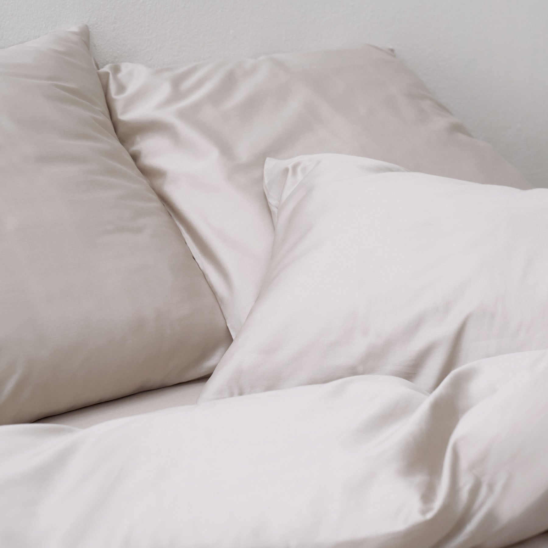 linge de lit qualité satin coton egyptien beige maison most