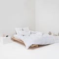 housse de couette haut de gamme en lin lavé blanc maison most