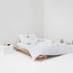 housse de couette haut de gamme en lin lavé blanc maison most