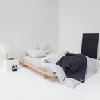 2 Taies D'Oreiller En Lin Lavé 190G/M² - Gris Galet