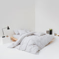 linge de lit percale coton lave coton egyptien gris galet maison most