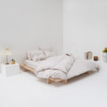 linge de lit haut de gamme percale lavee coton egyptien beige most