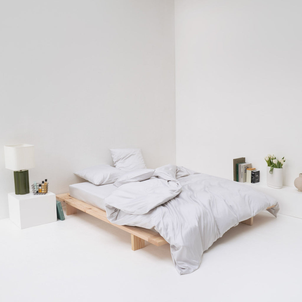 linge de lit haut de gamme satin coton egyptien gris most