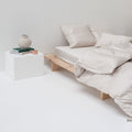 Drap Housse En Satin De Coton Égyptien 300 Fils - Beige Sable